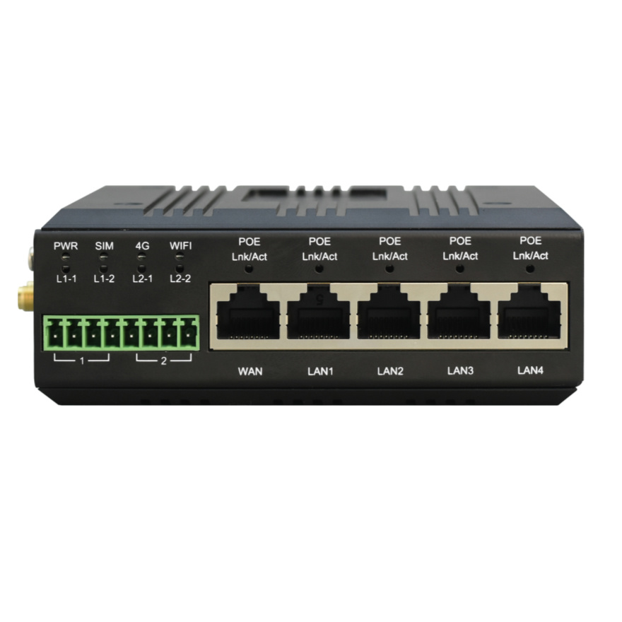 Din Rail Industrial 4G Router  - đánh giá và giá 4G Router With Poe Wan