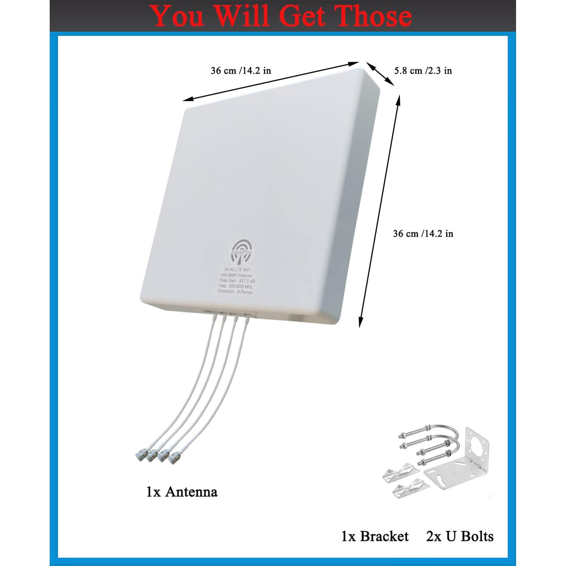 5G WiFi 4G LTE 4x4 MIMO Antenn - đánh giá và giá Lte Antenna Mimo 4X4 Outdoor