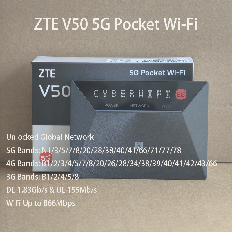 ZTE 5G Mobile WiFi V50 MU3351  - đánh giá và giá 4G Router Dual Band Wifi Ac1200