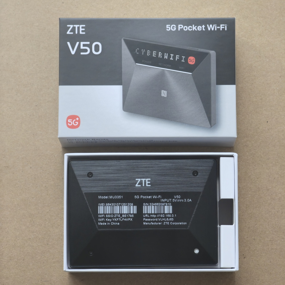 ZTE 5G Mobile WiFi V50 MU3351  - đánh giá và giá 4G Router Dual Band Wifi Ac1200