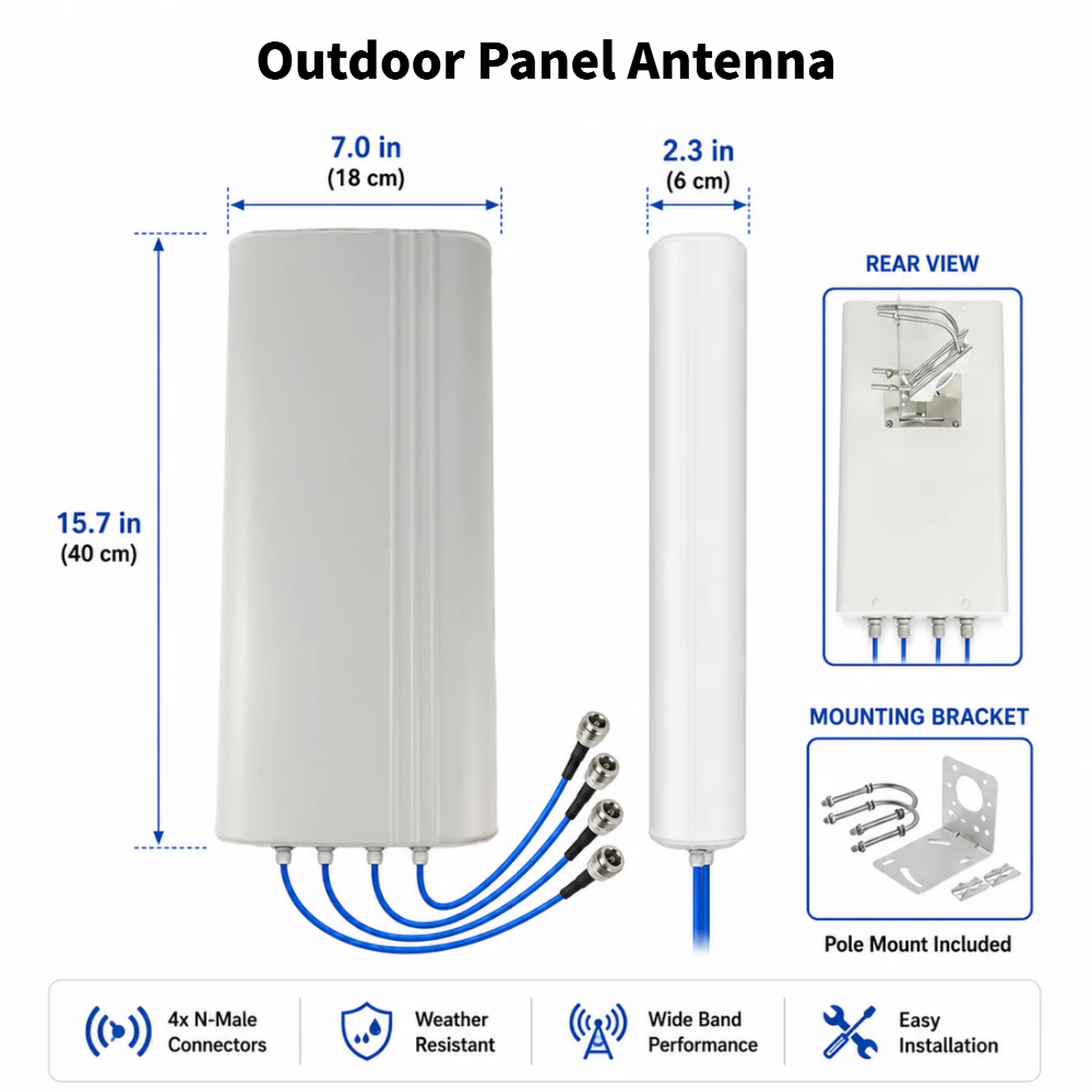 4x4 MIMO 5G/4G LTE UWB Long-Di - đánh giá và giá Lte Antenna Mimo 4X4 Outdoor