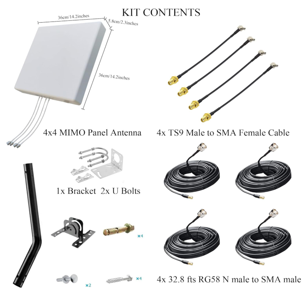 Outdoor Directional MIMO 4x4 P - đánh giá và giá Lte Antenna Mimo 4X4 Outdoor